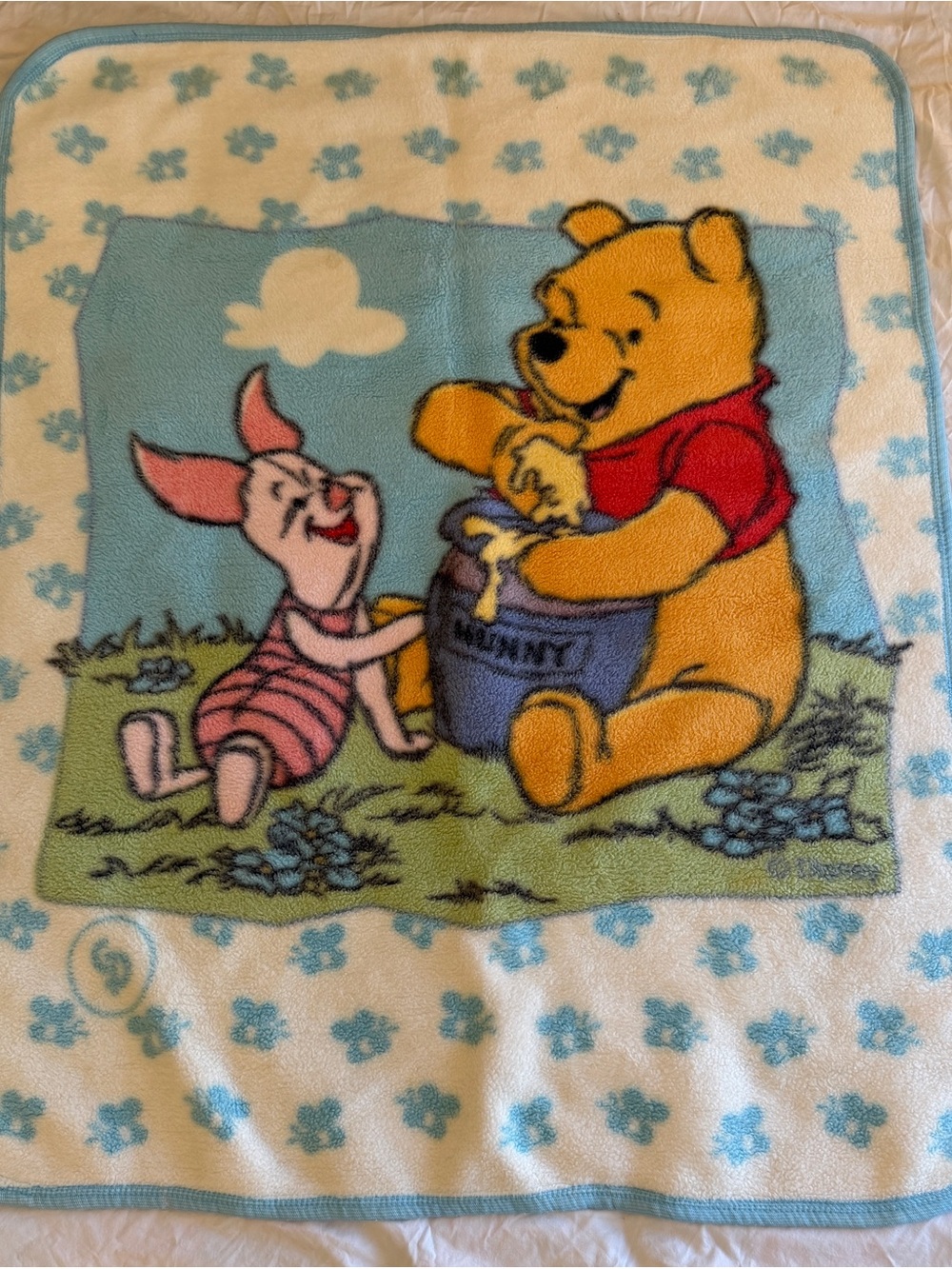 Disney Winnie the Pooh & Piglet Kids Throw Blanket - Yellow, Red, Pink, Blue
